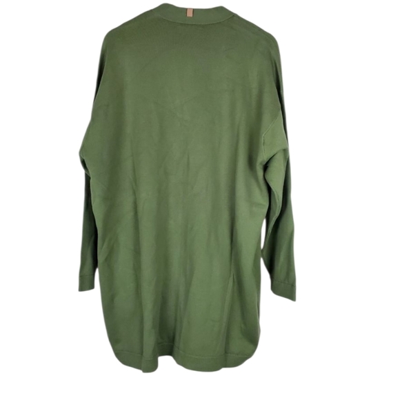 Lunya Cozy Cotton Button Front Silk Blend Cardigan Green New in Package Sz. L/XL - Picture 3 of 16